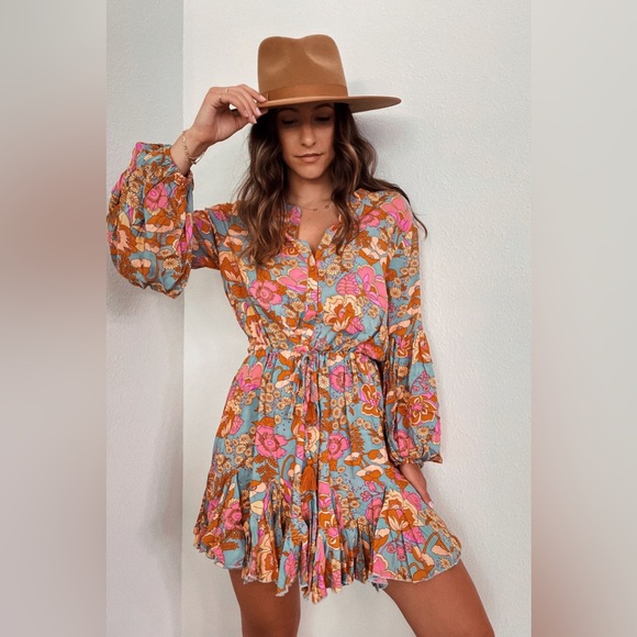 Katwalk Boutique Boho Floral Mini Dress - Picture 9 of 11